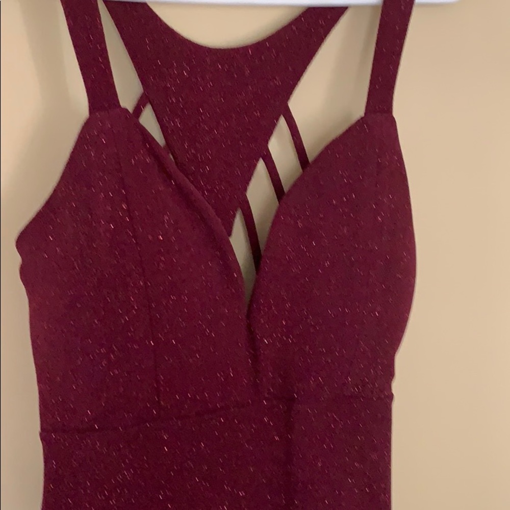 Venus dress- Maroon with a slight sparkle - Picture 2 of 4